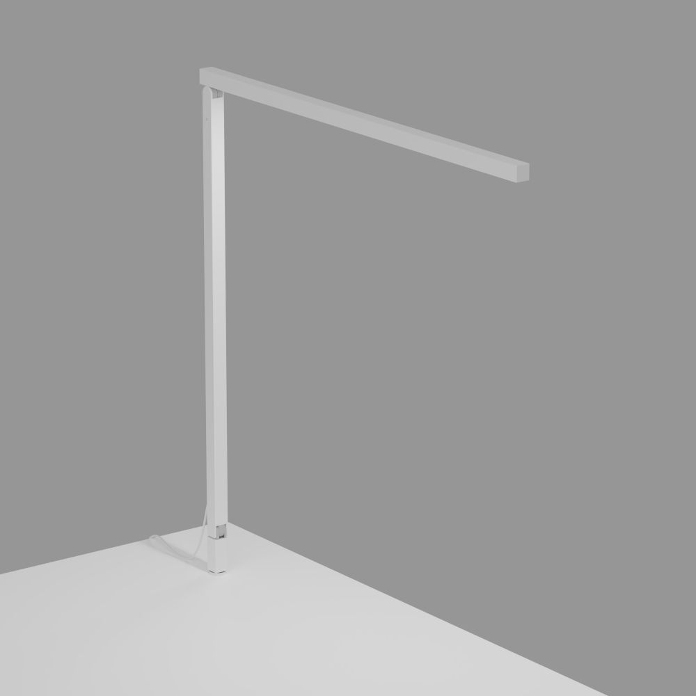 Koncept Lighting ZBD1000-D-MWT-THR Z-Bar Solo LED Desk Lamp Gen 4 with through-table mount (Daylight; Matte White)